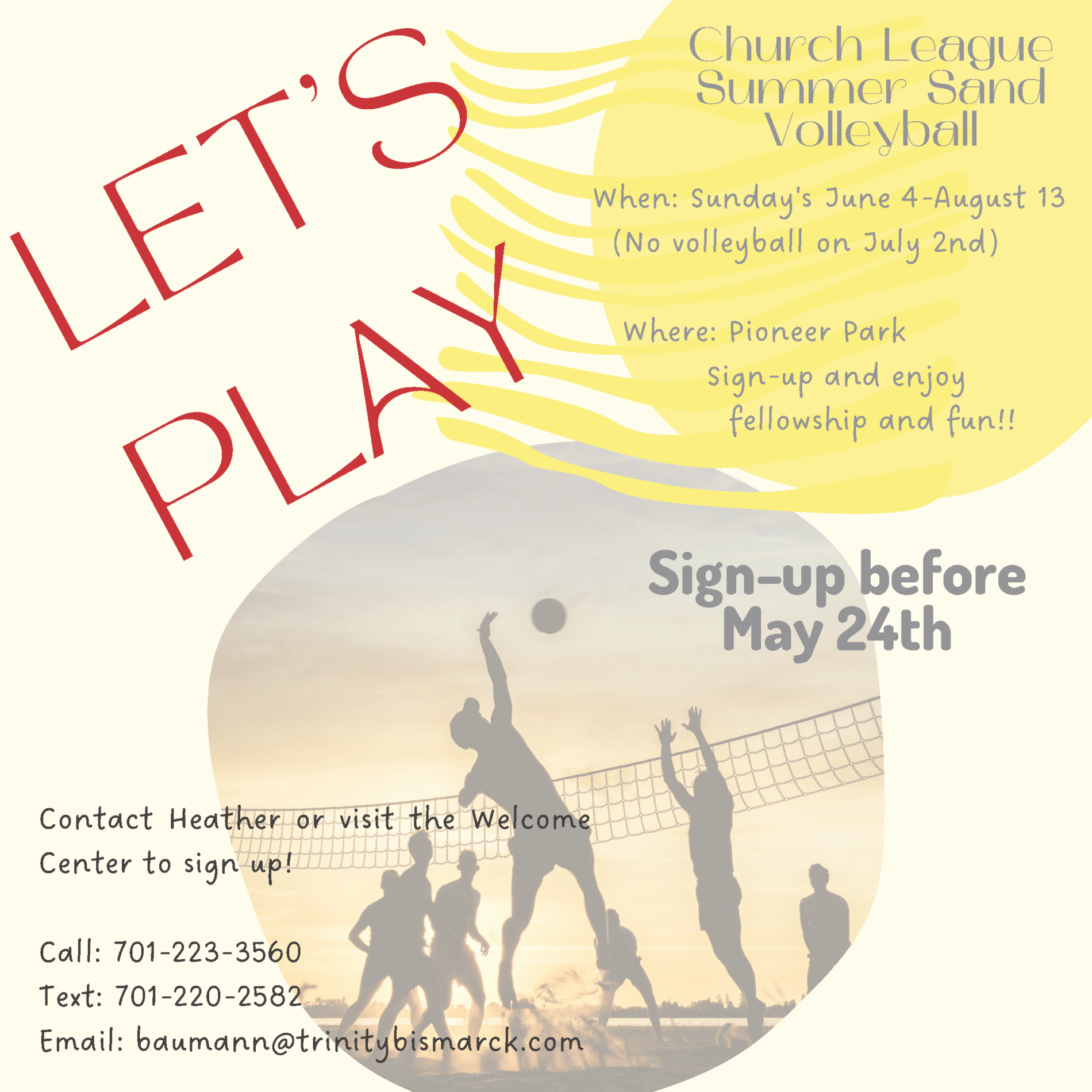 Church Volleyball Announcement