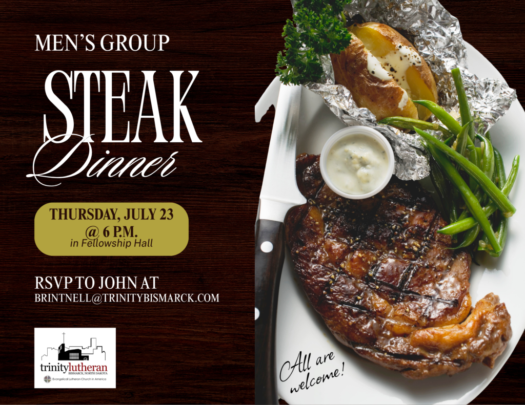 Mens Group Steak Dinner